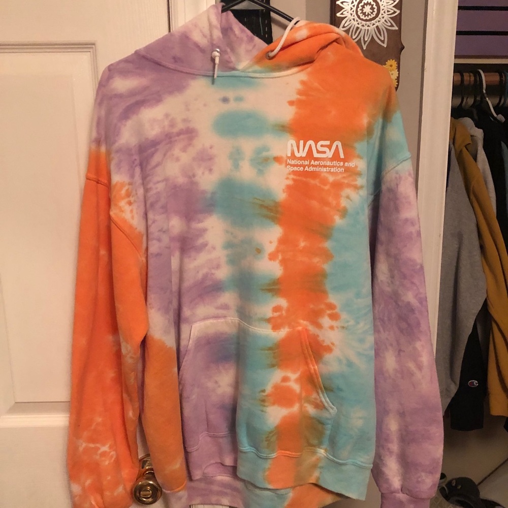 NWOT Mens NASA Tie-Dye Hoodie
